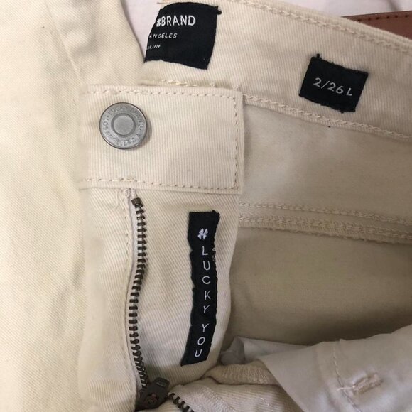 Cream Lucky Brand straight leg jeans - Picture 2 of 4